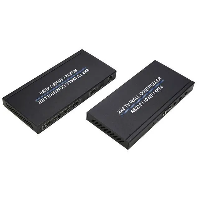 Alt view image 2 of 7 - BT100 4K 60Hz 1080P 2 x 2 TV Wall Controller, Plug Type:EU Plug EU Plug (Black)