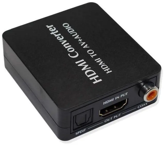 Alt view image 2 of 6 - HDMI to AV Audio Converter Support SPDIF Coaxial Audio NTSC PAL Composite Video HDMI to 3RCA Adapter for TV /PC /PS3 / Blue-ray DVD