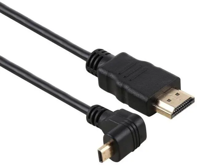 Main image of 30cm 4K HDMI Male to Micro HDMI Reverse Angled Male Gold-plated Connector Adapter Cable