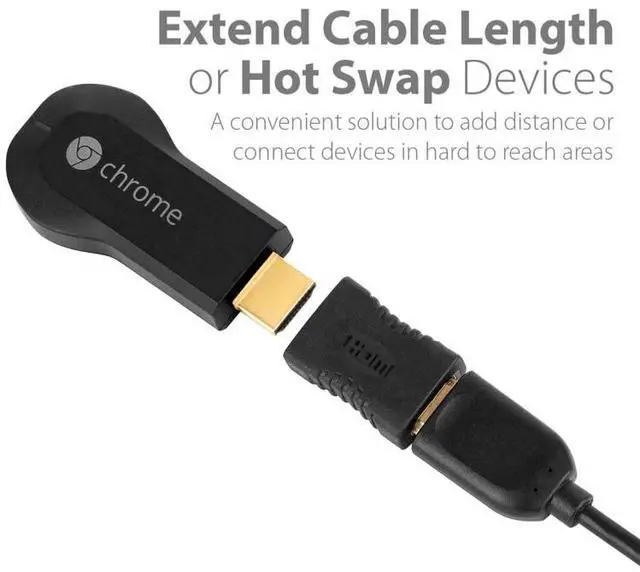 Alt view image 5 of 6 - HDMI 19 Pin Female to HDMI 19Pin Female Adapter(Black)