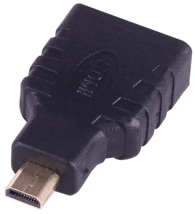 Alt view image 3 of 7 - Micro HDMI Male to HDMI Female Adapter (Gold Plated)(Black)
