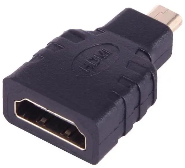 Alt view image 4 of 7 - Micro HDMI Male to HDMI Female Adapter (Gold Plated)(Black)