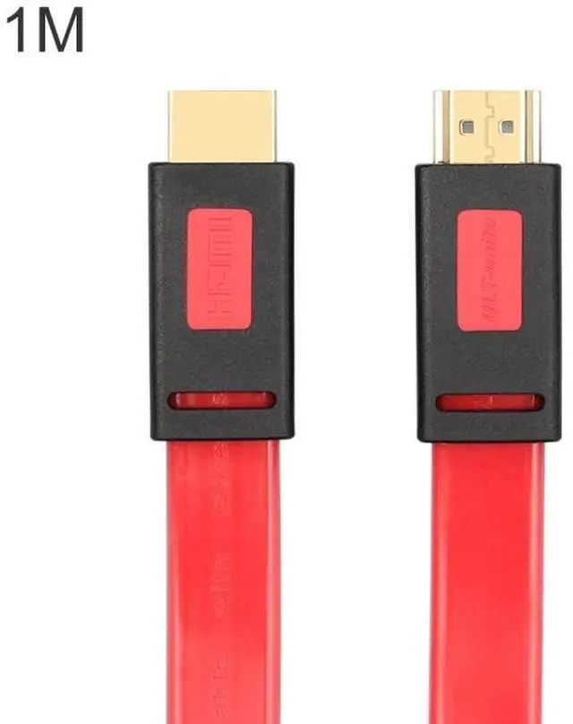 Main image of ULT-unite 4K Ultra HD Gold-plated HDMI to HDMI Flat Cable, Cable Length:1m 1m (Transparent Red)