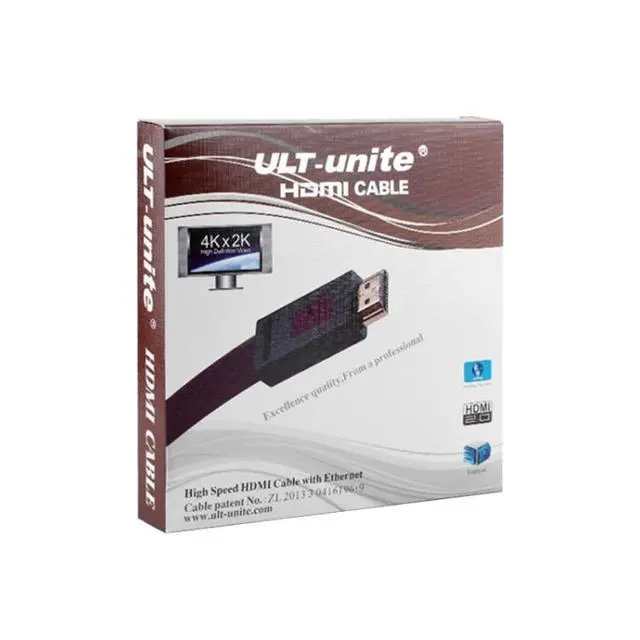 Alt view image 5 of 6 - ULT-unite 4K Ultra HD Gold-plated HDMI to HDMI Flat Cable, Cable Length:1m 1m (Transparent Purple)