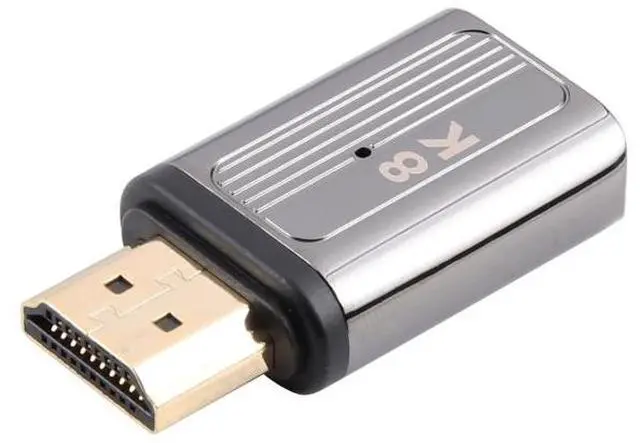 Alt view image 7 of 7 - 8K 60Hz HDMI Male to HDMI Female Magnetic Adapter (Gun Metal)