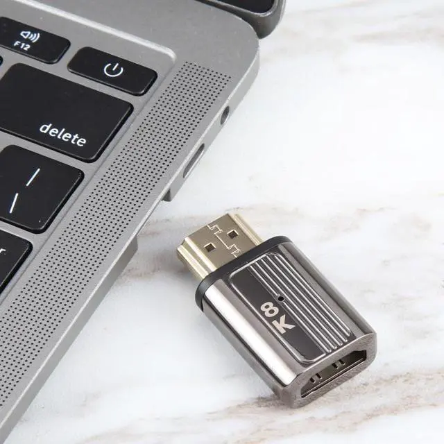 Main image of 8K 60Hz HDMI Male to HDMI Female Magnetic Adapter (Gun Metal)