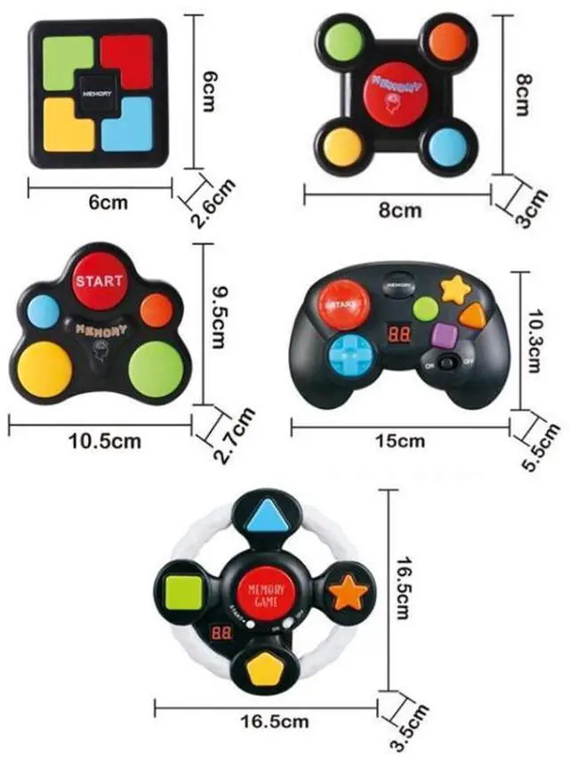 Alt view image 3 of 5 - Children Educational Memory Training Game Machine, Style: Square Square