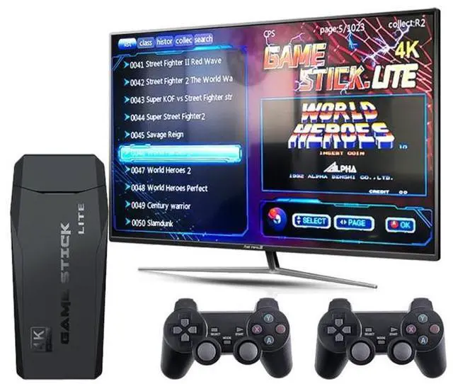 Alt view image 3 of 7 - M8 Wireless HDMI Arcade Game Home TV Mini Game Machine with 2 x GamePads 64G Memory M8 64G (Wireless)