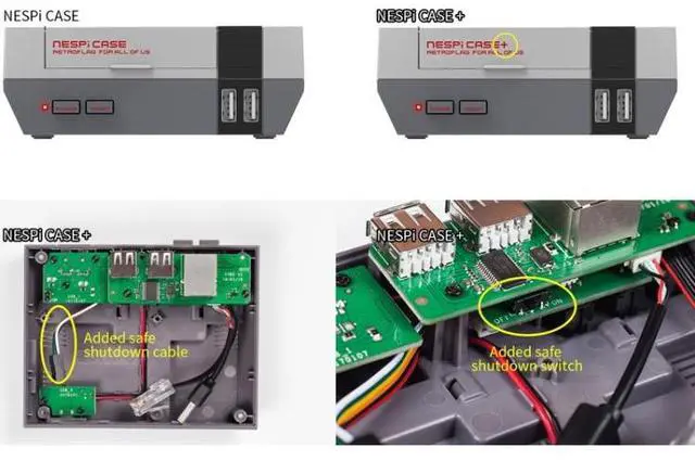 Alt view image 6 of 6 - Retroflag NESPi Case+ Game Console Box With LED Indicator For Raspberry Pi Retroflag NESPi Case+