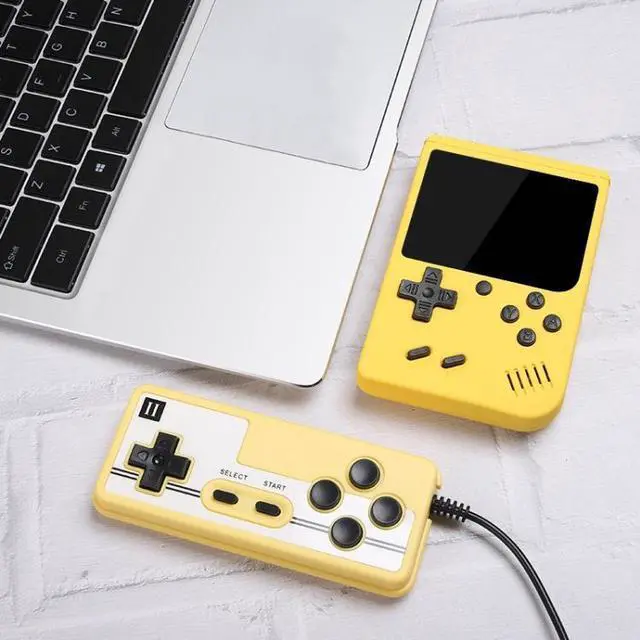 Main image of MK800 Doubles 3.0 inch Macaron Mini Handheld Game Console Built-in 800 Games MK800-Doubles / Yellow (Yellow)