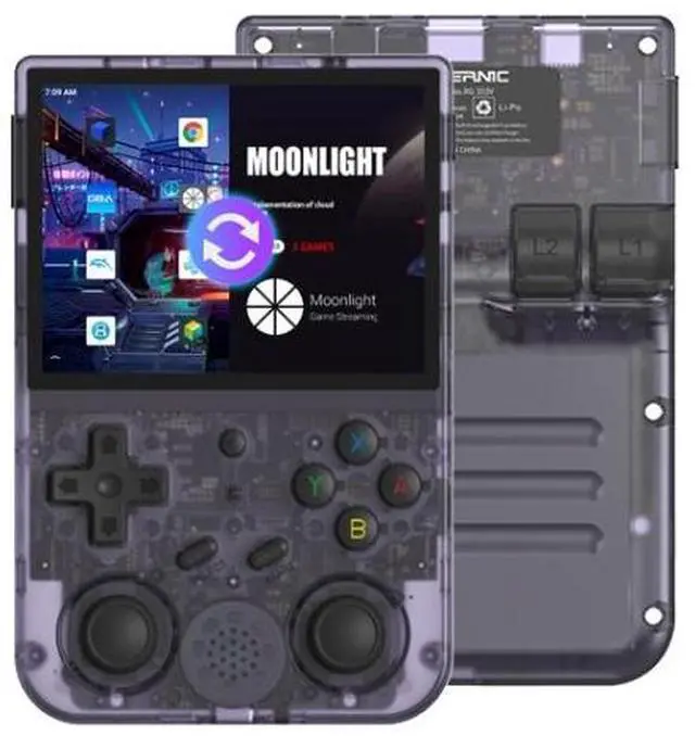 Main image of ANBERNIC RG353V 3.5 Inch Wireless Game Box 64G 15000 Games 64G 15,000 games (Transparent Purple)