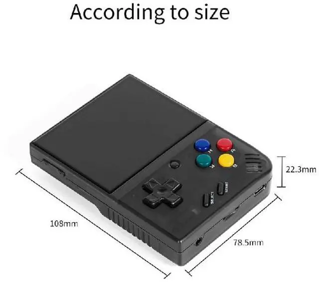 Alt view image 5 of 7 - Miyoo Mini Plus 3.5 Inch IPS Screen Retro Handheld Game Console NO Card 0 Games (Transparent Black)