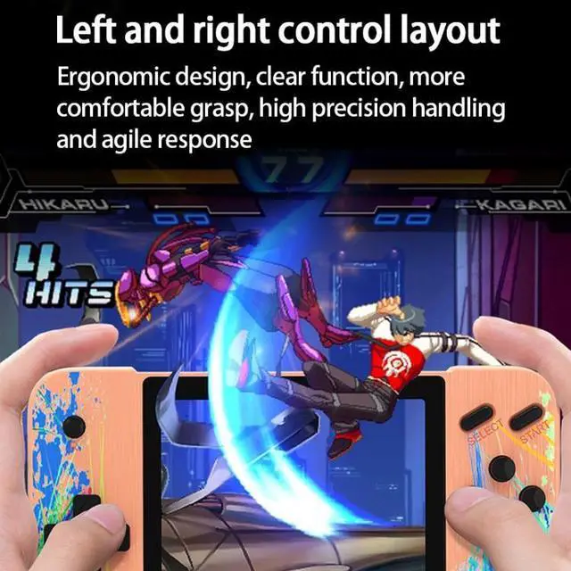 Alt view image 5 of 7 - G3 Macaron 3.5 inch Screen Handheld Game Console Built-in 800 Games Single Player / Green (Green)