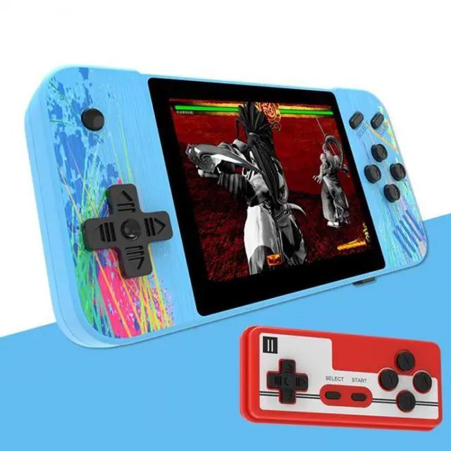 Main image of G3 Macaron 3.5 inch Screen Handheld Game Console for Dual Players Built-in 800 Games Double Players / Blue (Blue) Black