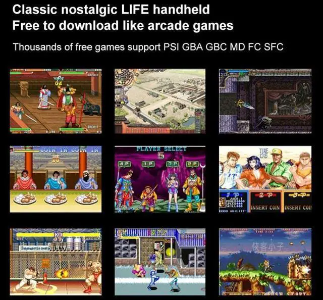 Alt view image 7 of 7 - X20 LIFE Classic Games Handheld Game Console with 5.1 inch Screen & 8GB Memory, Support HDMI Output X20 LIFE / Blue (Blue Green) Black