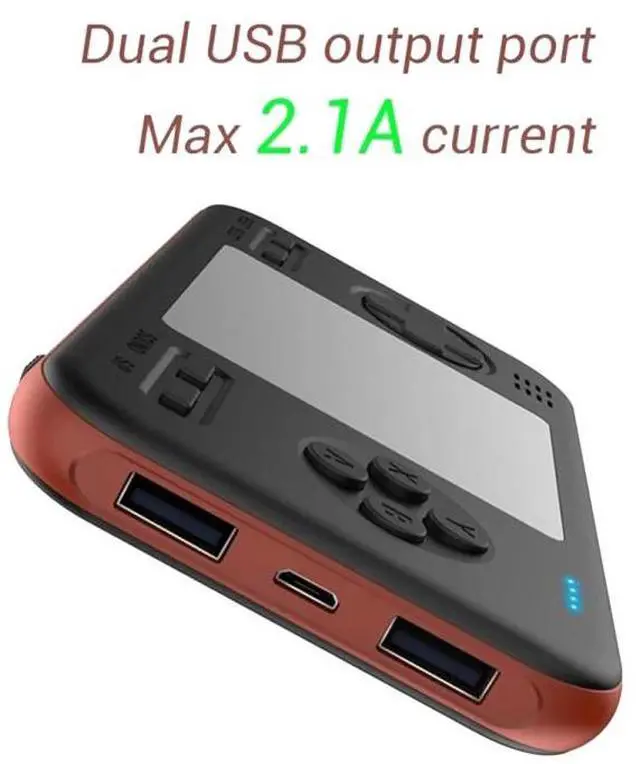 Alt view image 4 of 6 - 416 Pocket Console Portable Color Screen 8000mAh Rechargeable Game Machine White Orange (White Orange)