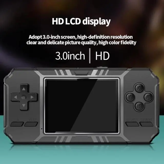 Alt view image 3 of 7 - S8 3.0 inch Screen Classic Handheld Game Console Built-in 520 Games S8 / Black (Black)