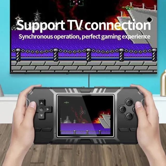 Alt view image 5 of 7 - S8 3.0 inch Screen Classic Handheld Game Console Built-in 520 Games S8 / Black (Black)
