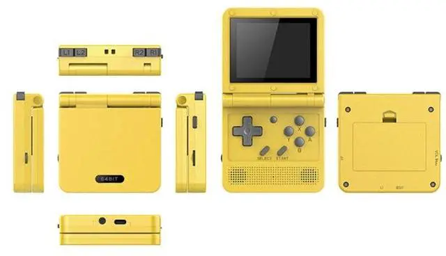 Alt view image 7 of 7 - Powkiddy V90 3.0 inch IPS Screen 64-bit Retro Handheld Game Console with 16GB Memory (Black)