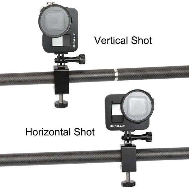 Alt view image 5 of 7 - PULUZ Housing Shell CNC Aluminum Alloy Protective Cage with 52mm UV Lens for GoPro HERO8 Black(Black)