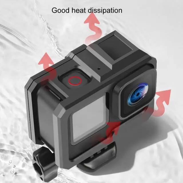 Alt view image 5 of 7 - For GoPro HERO10 Black / HERO9 Black ABS Plastic Border Frame Mount Protective Case with Buckle Basic Mount & Screw (Black)