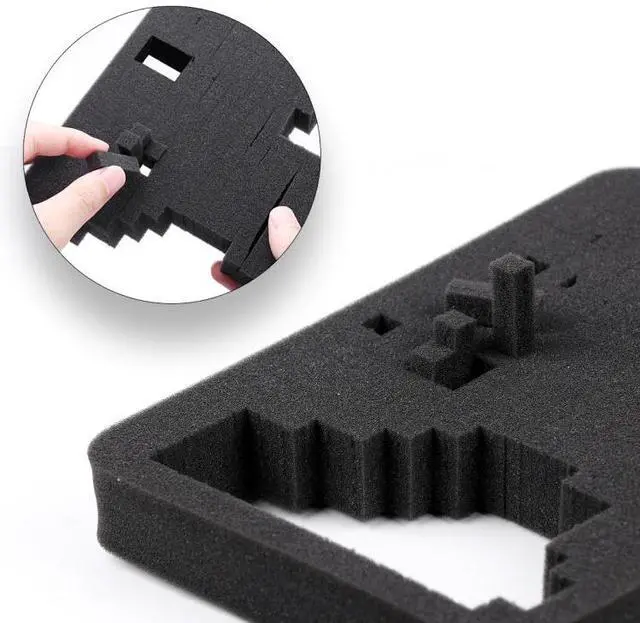 Alt view image 6 of 7 - RUIGPRO Shockproof Waterproof Portable Case Box Size : 33.5cm x 24.7cm x 6.3cm 33.5cm x 24.7cm x 6.3cm (Black)