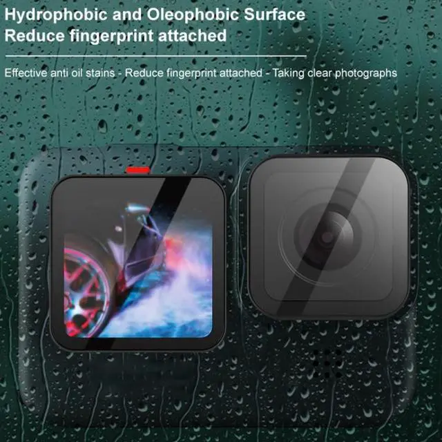 Alt view image 3 of 7 - For GoPro HERO10 Black IMAK 3 in 1 Camera Lens and Screen Tempered Glass Film For GoPro HERO10 Black