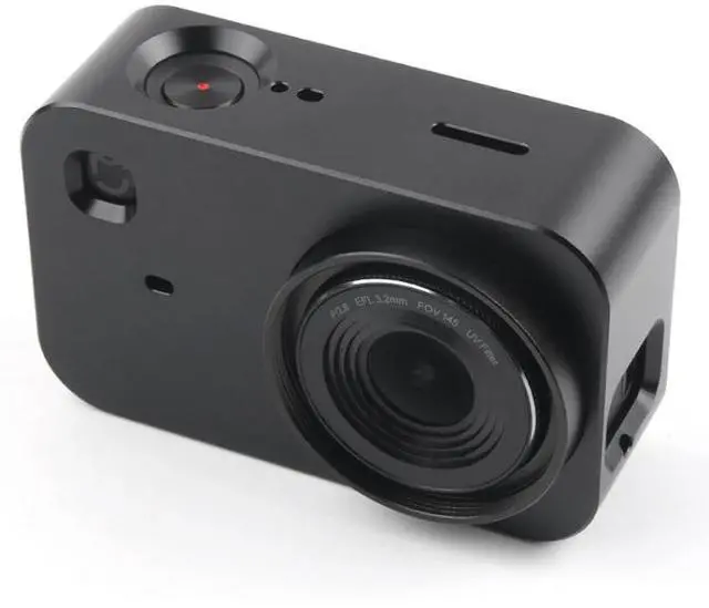Alt view image 3 of 7 - Housing Shell Aluminum Alloy Protective Cage with 37mm Filter Lens & Lens Cap & Screw for Mijia Small Camera (Black)