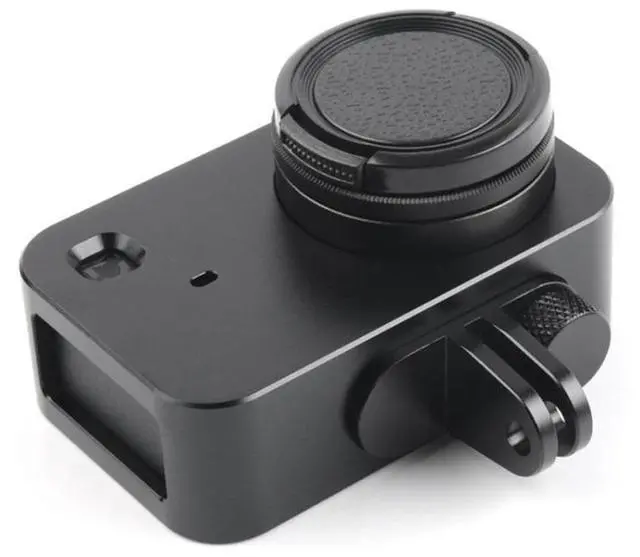 Alt view image 5 of 7 - Housing Shell Aluminum Alloy Protective Cage with 37mm Filter Lens & Lens Cap & Screw for Mijia Small Camera (Black)