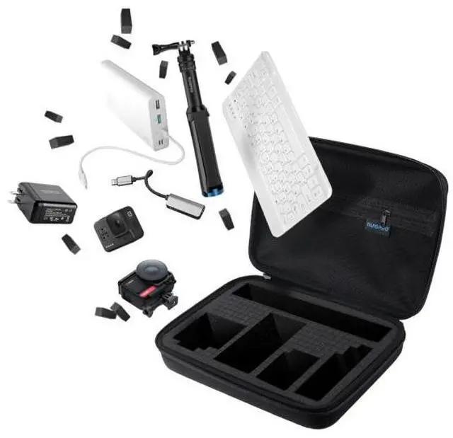 Alt view image 4 of 7 - For GoPro HERO8 / 7 / 6 RUIGPRO Shockproof Waterproof Portable Case Box Size: 28 x 19.7 x 6.8cm 28 x 19.7 x 6.8cm