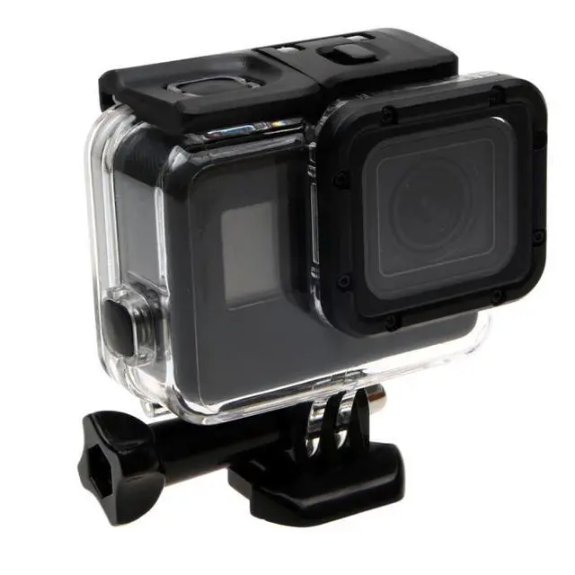 Alt view image 3 of 7 - For GoPro NEW HERO /HERO6 /5 30m Waterproof Housing Protective Case + Hollow Back Cover with Buckle Basic Mount & Screw, No Need to Disassemble Lens(GP413)