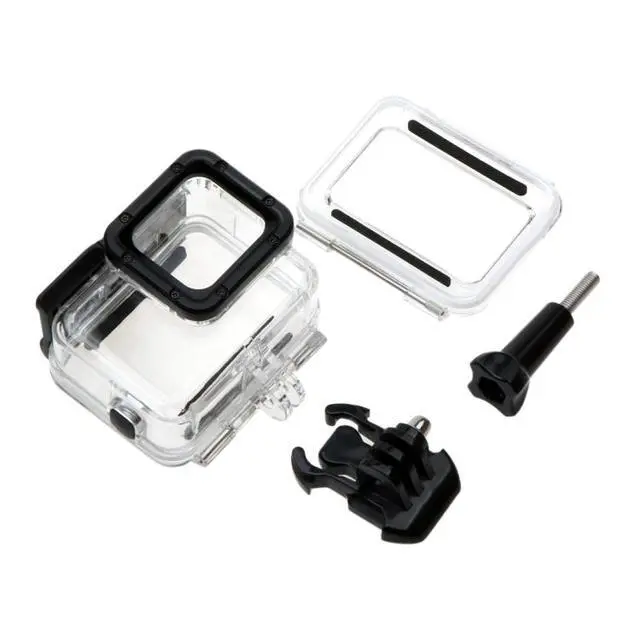 Alt view image 7 of 7 - For GoPro NEW HERO /HERO6 /5 30m Waterproof Housing Protective Case + Hollow Back Cover with Buckle Basic Mount & Screw, No Need to Disassemble Lens(GP413)