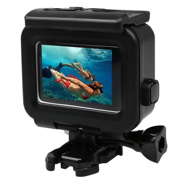 Alt view image 4 of 7 - 2 in 1 for GoPro HERO5 Touch Screen Back Cover + 45m Waterproof Housing Protective Case(No Need to Disassemble Lens When Installed) with Buckle Basic Mount & Lead Screw(Black)