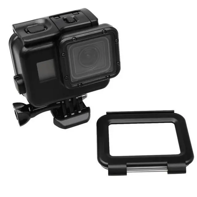 Alt view image 7 of 7 - 2 in 1 for GoPro HERO5 Touch Screen Back Cover + 45m Waterproof Housing Protective Case(No Need to Disassemble Lens When Installed) with Buckle Basic Mount & Lead Screw(Black)