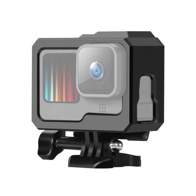 Main image of For GoPro HERO10 Black / HERO9 Black ABS Plastic Border Frame Mount Protective Case with Buckle Basic Mount & Screw (Black)