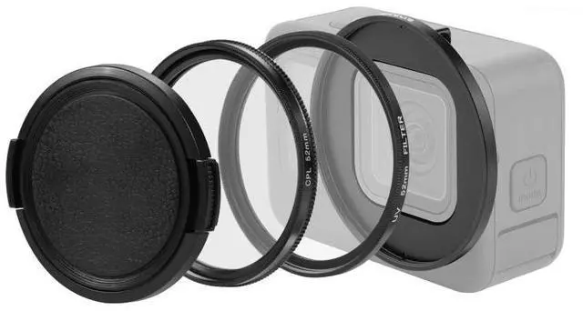 Main image of PULUZ 52mm CPL + UV Lens Filter with Adapter Ring for GoPro HERO12 Black /11 Black /11 Black Mini /10 Black /9 Black