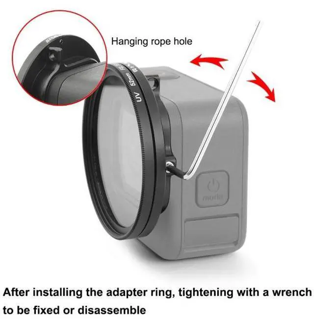 Alt view image 3 of 7 - PULUZ 52mm CPL + UV Lens Filter with Adapter Ring for GoPro HERO12 Black /11 Black /11 Black Mini /10 Black /9 Black