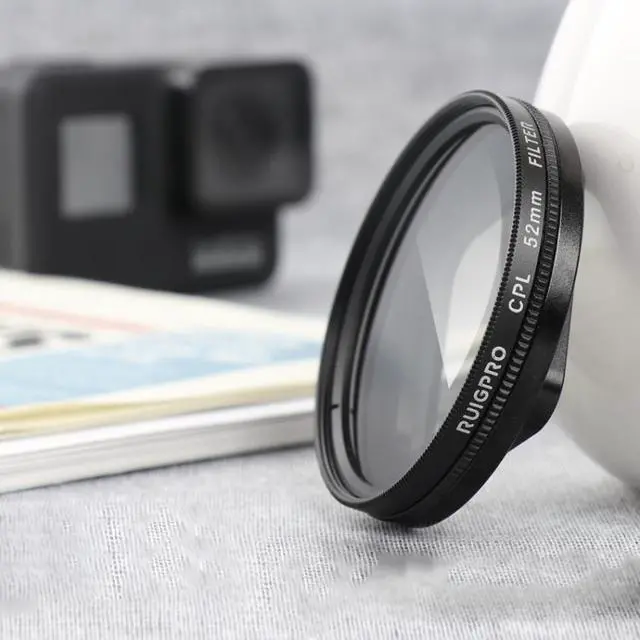 Alt view image 2 of 7 - RUIGPRO for GoPro HERO 7/6 /5 Professional 52mm CPL Lens Filter with Filter Adapter Ring & Lens Cap