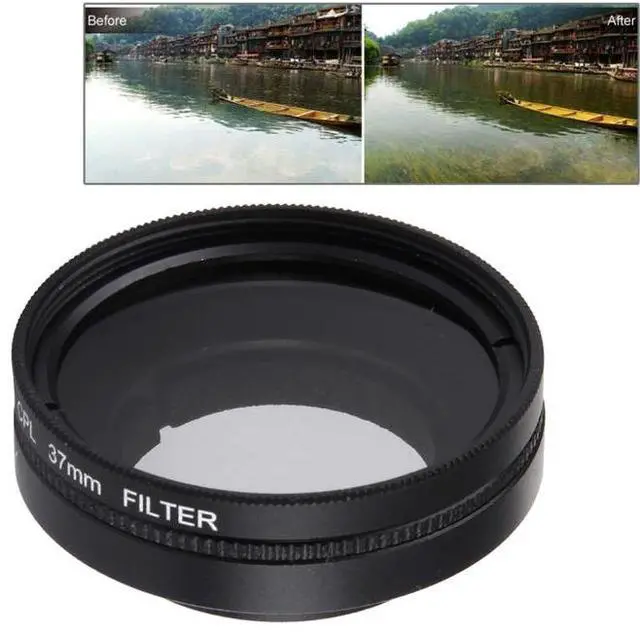 Main image of JUNESTAR for Xiaoyi Yi II 4K Sport Action Camera Proffesional 37mm CPL Filter + Lens Protective Cap