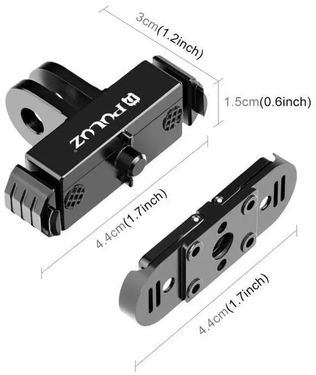 Alt view image 2 of 6 - PULUZ Quick Release Magnetic Folding Finger Base Mount for GoPro HERO12 Black /11 Black /11 Black mini /10 Black /9 Black /8 Black / Max (Black)
