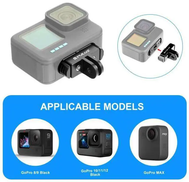 Alt view image 6 of 6 - PULUZ Quick Release Magnetic Folding Finger Base Mount for GoPro HERO12 Black /11 Black /11 Black mini /10 Black /9 Black /8 Black / Max (Black)