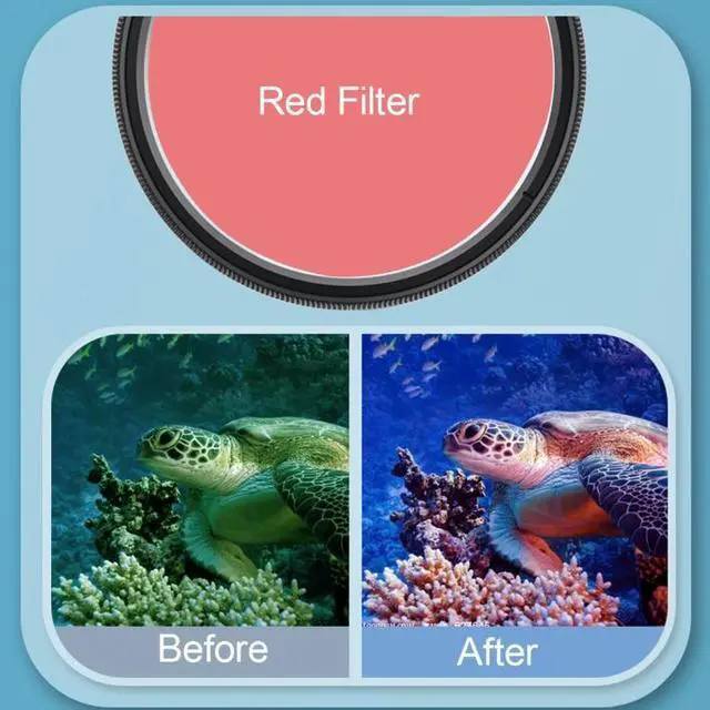 Alt view image 7 of 7 - RUIGPRO for GoPro HERO8 58mm 16X Macro Lens + Red/Purple Diving Lens Filter + Dive Housing Waterproof Case Kits with Filter Adapter Ring & Lens Cap