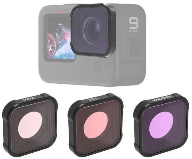 Main image of JSR KB Series Diving (Red Magenta Pink) Color Lens Filter for GoPro HERO13 Black /12 Black /11 Black /10 Black /9 Black