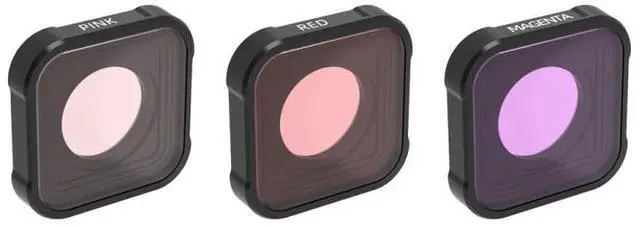 Alt view image 2 of 7 - JSR KB Series Diving (Red Magenta Pink) Color Lens Filter for GoPro HERO13 Black /12 Black /11 Black /10 Black /9 Black