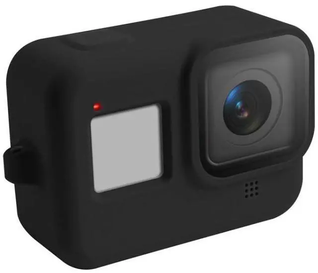 Alt view image 2 of 5 - Silicone Protective Case Cover with Wrist Strap for GoPro HERO8 Black (Black)
