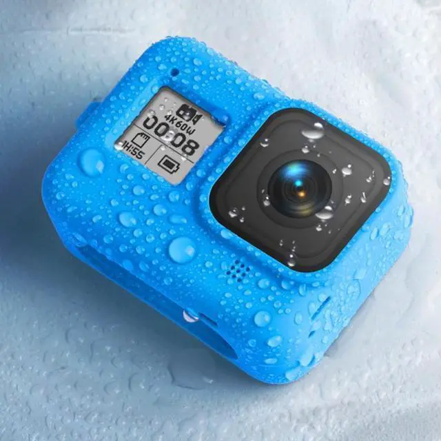 Alt view image 3 of 5 - Silicone Protective Case Cover with Wrist Strap for GoPro HERO8 Black (Black)