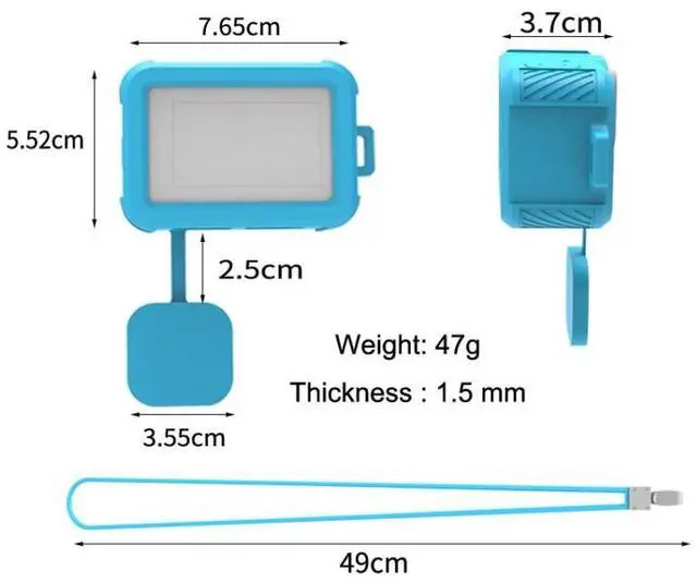Alt view image 3 of 6 - For GoPro HERO10 Black / HERO9 Black Liquid Silicone Case Liquid Silicone Case (Sky Blue) (Sky Blue)