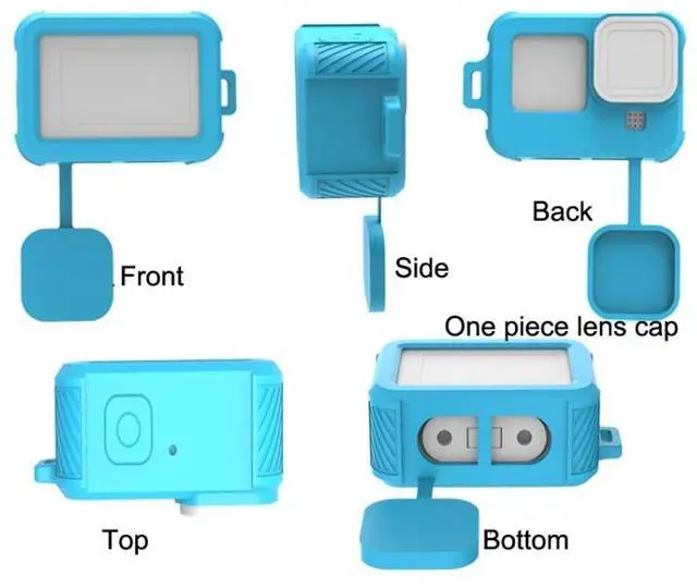 Alt view image 4 of 6 - For GoPro HERO10 Black / HERO9 Black Liquid Silicone Case Liquid Silicone Case (Sky Blue) (Sky Blue)