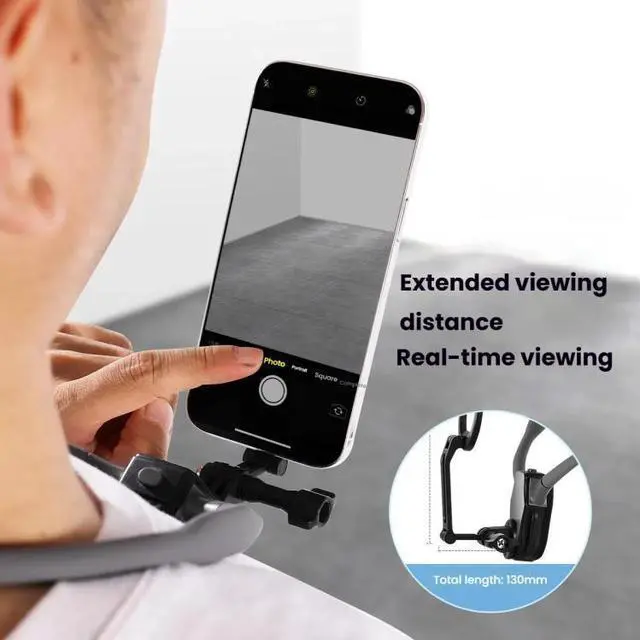 Alt view image 5 of 7 - Adjustable Magnetic Neck Mount Phone Holder Quick-Release Chest Strap POV Mount For Sports & Vlogging (Black)