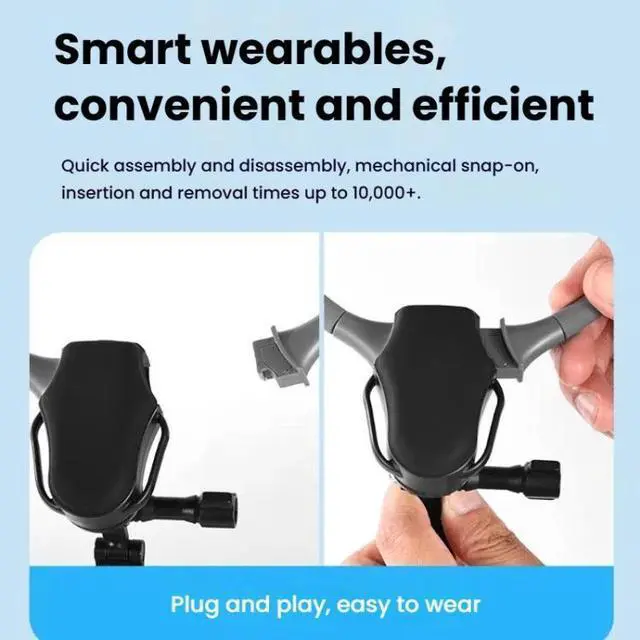 Alt view image 6 of 7 - Adjustable Magnetic Neck Mount Phone Holder Quick-Release Chest Strap POV Mount For Sports & Vlogging (Black)